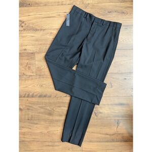 NWT $195 Theory Marlo Tailor Wool Blend Black Dress Pants Size 33 x32